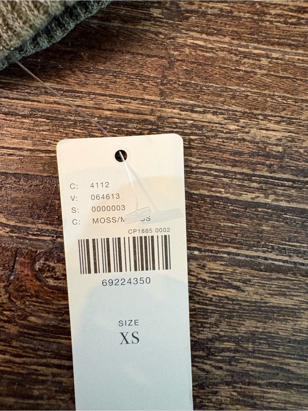 Anthropologie Pilcro Cropped Cardigan Womens XS Moss Green NWT Hook Front Ribbed - Picture 8 of 11